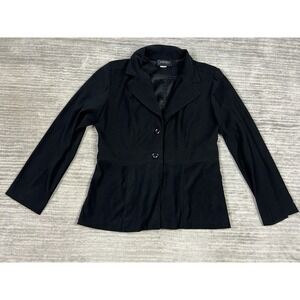 Vintage Courtenay Jacket Womens 16 Black Button Front Polyester